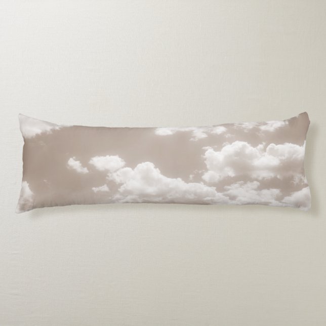 Soft Beige Clouds 5 #clouds #art Seitenschläferkissen (Vorderseite)
