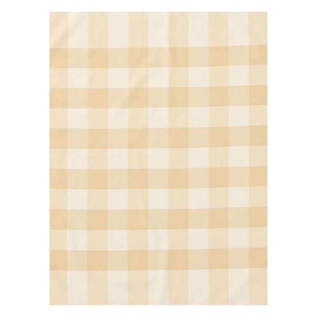 Soft Beige Gingham Tablecloth - Minimaler Morgen Tischdecke (Vorderseite)