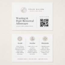 Soft Beige Minimal Wachs-Nachsorge QR-Vorlage