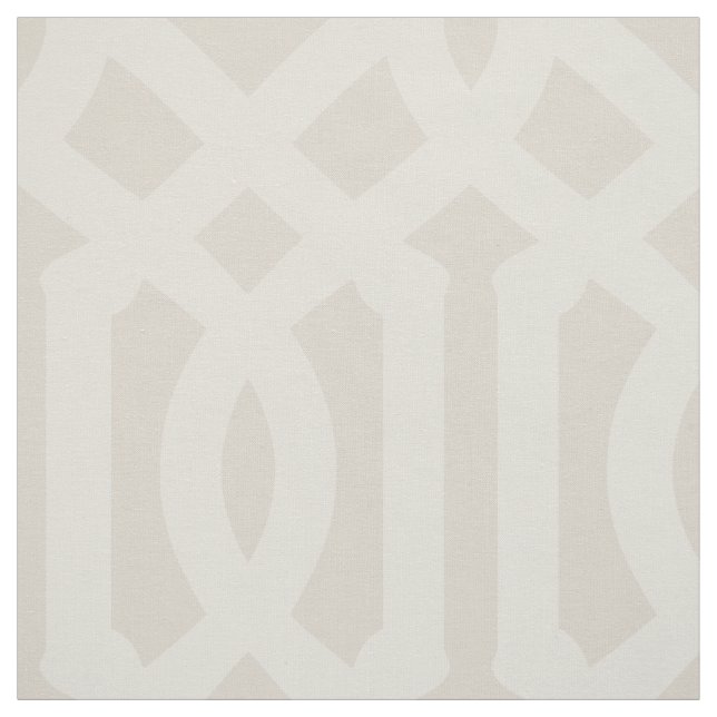 Soft Beige Trellis Große Skala Stoff (Muster)