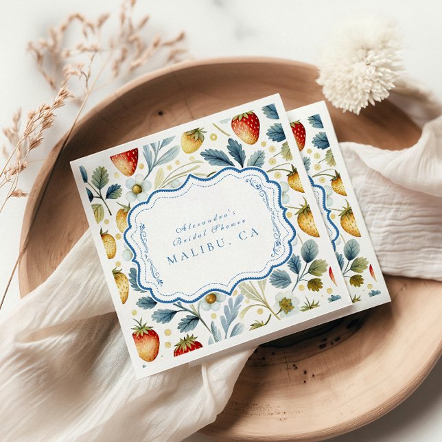 Soft Berry Blush Brautparty Serviette (Von Creator hochgeladen)