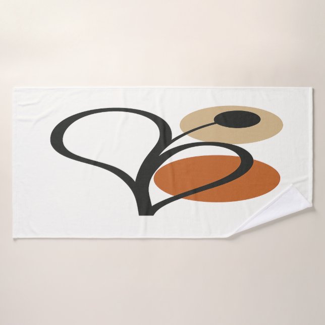 Soft Bloom Contemporary Botanical  Badehandtuch (Badehandtuch)