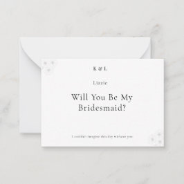 Soft Bloom Elegance Will You Be My Bridesmaid Card Mitteilungskarte