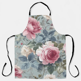 Soft Bloom Offene Rose Wasserfarbe Schürze