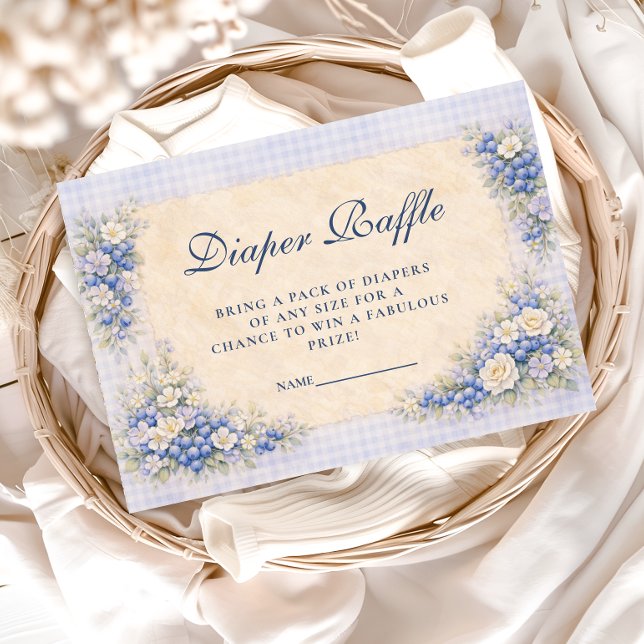Soft Blue Blueberry Diapper Raffle Begleitkarte (Von Creator hochgeladen)