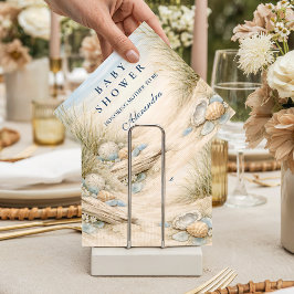 Soft Blue Coastal Baby Shower Serviette