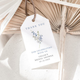 Soft Blue Delicate Floral Bouquet Geschenkanhänger