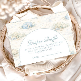 Soft Blue Dino Diapper Raffle Begleitkarte