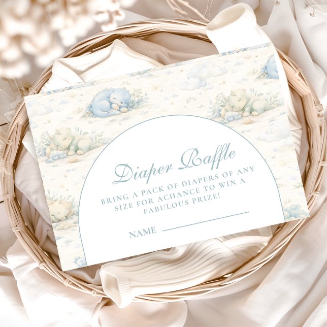 Soft Blue Dino Diapper Raffle Begleitkarte (Von Creator hochgeladen)