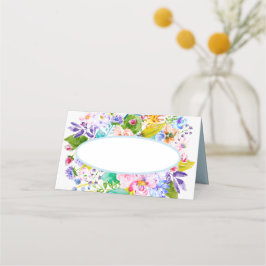 Soft Blue Floral Romantic Wedding Platzkarte