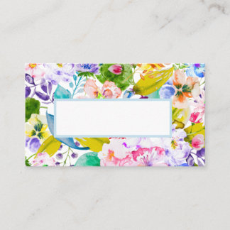 Soft Blue Floral Romantic WedgGuest Platzkarte