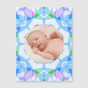Soft Blue Hübsch Pastels Custom Foto Mother Day Magnetkarte