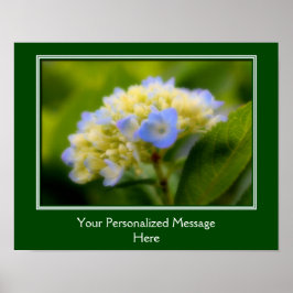 Soft Blue Hydrangea Blume Personalisiert Poster