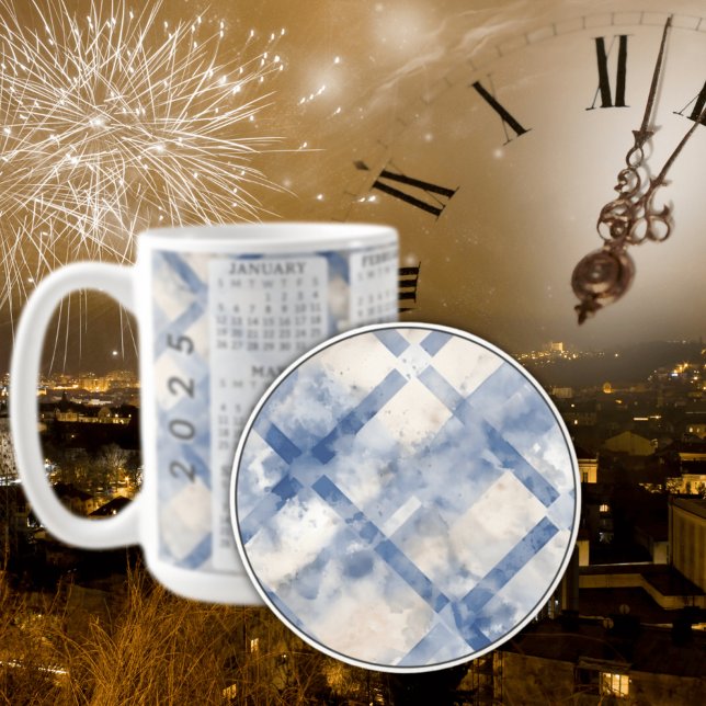 Soft Blue Kariert Sandstone Untersetzer (Von Creator hochgeladen)