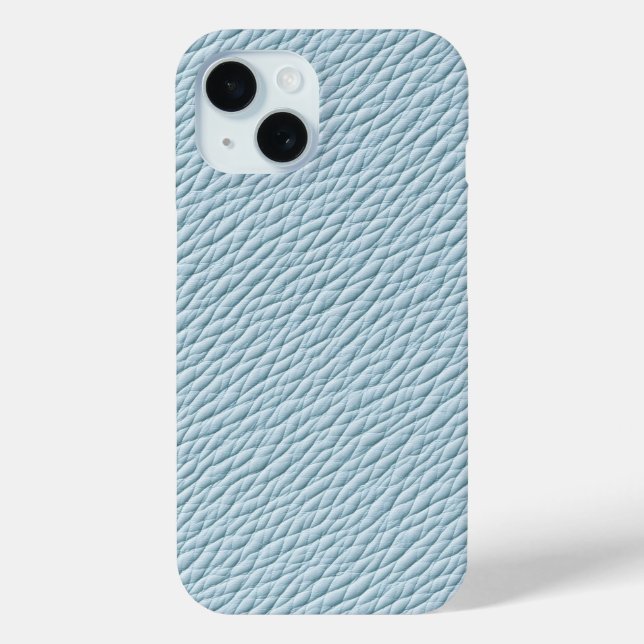 Soft Blue Leather Textiles Case (Rückseite)