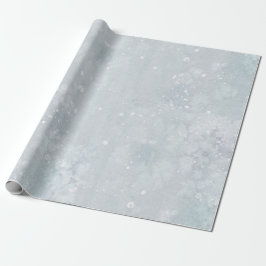 Soft Blue Modern Watercolor Abstrakter Schnee Geschenkpapier