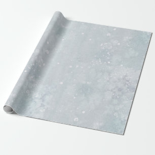 Soft Blue Modern Watercolor Abstrakter Schnee Geschenkpapier