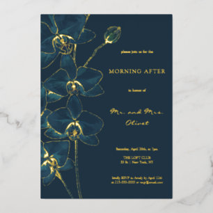 Soft Blue Orchid Morgens Folieneinladung