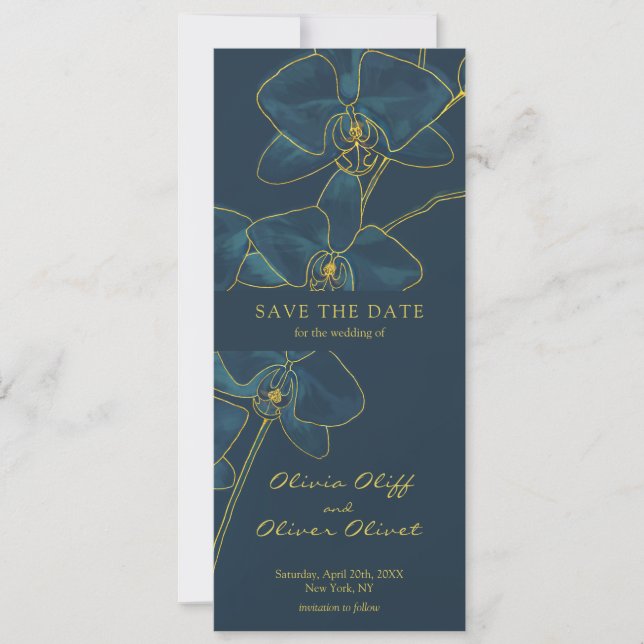 Soft Blue Orchid Save the Date Einladung (Vorderseite)