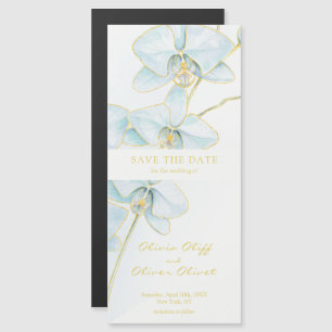 Soft Blue Orchid Save the Date Magneteinladung