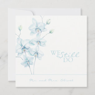 Soft Blue Orchid Vow Verlängerung 25 Jahre Einladu Einladung