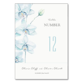 Soft Blue Orchid Wedding Tischnummer