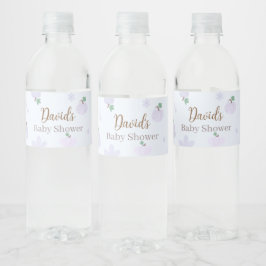 Soft Blue Pumpkin Baby Dusche Wasserflaschenetikett