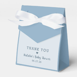Soft Blue Sky Minimal Baby Boy Shower Thank You Geschenkschachtel