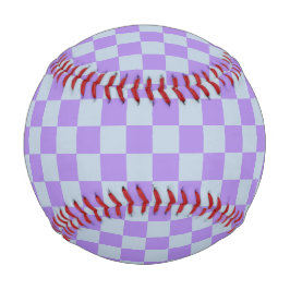 Soft Blue und Lavender Checked Baseball