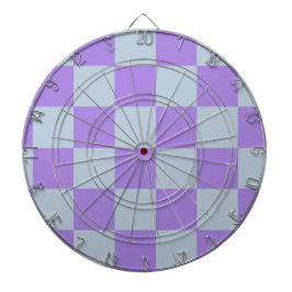 Soft Blue und Lavender Checked Dartscheibe