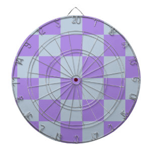 Soft Blue und Lavender Checked Dartscheibe