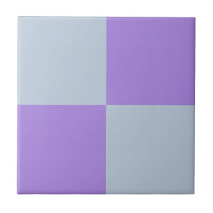 Soft Blue und Lavender Checked Fliese