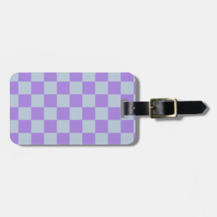 Soft Blue und Lavender Checked Gepäckanhänger