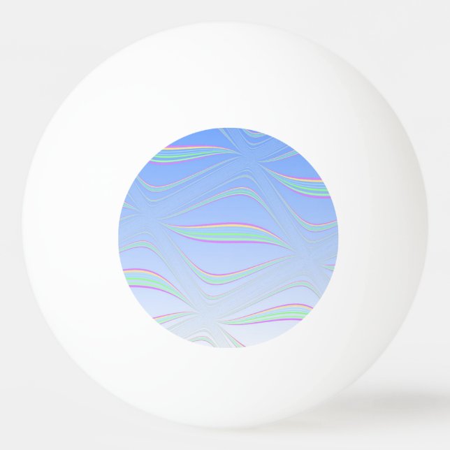 Soft Blue Wave Design Tischtennisball (Vorderseite)