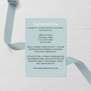Soft Blue Wedding Card Begleitkarte