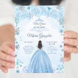 Soft Blue Winter Princess Quinceanera Einladung<br><div class="desc">Soft Blue Winter Princess Quinceanera Einladung</div>