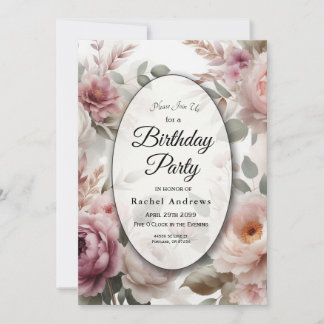 Soft Blush Blues Peak und Rose Serenade Einladung