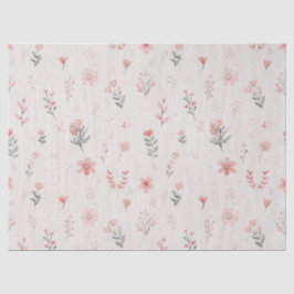 Soft Blush Floral Pattern Tissue Paper Seidenpapier