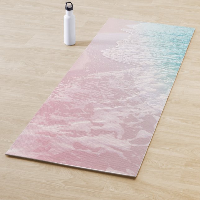 Soft Blush Pink Türkis Ocean Dream #1 #water  Yogamatte (Beispiel)