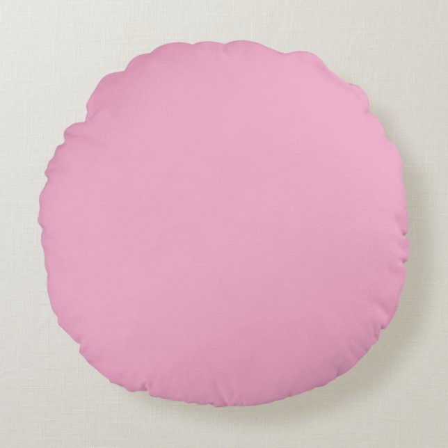 Soft Blush Rosa Rund Kissen | Minimal Modern (Vorderseite)