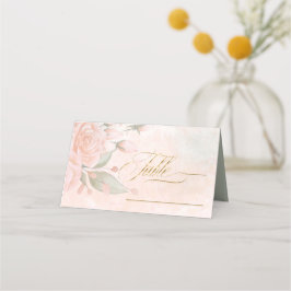 Soft Blush-Rose Hochzeitstisch ID828 Platzkarte