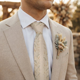 Soft-Boho-Blumenmuster Krawatte