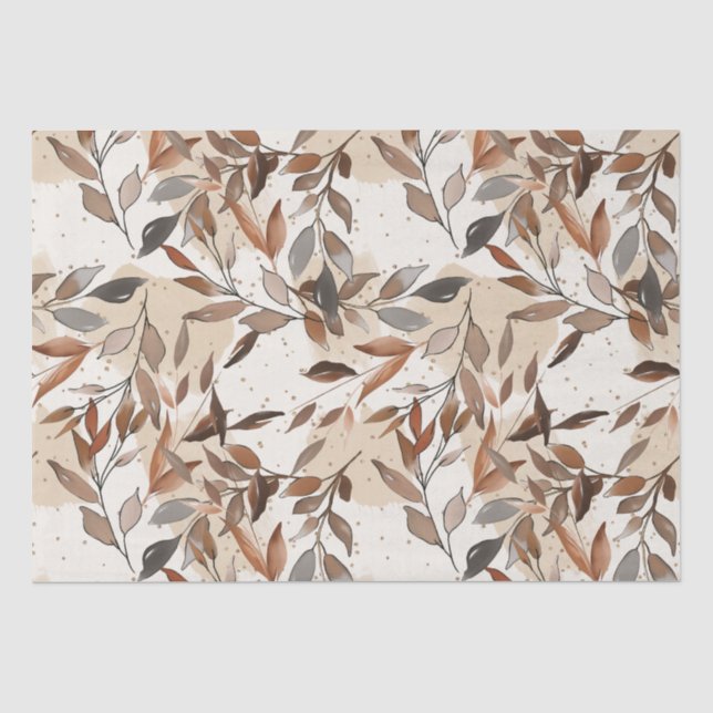 Soft Boho Herbstmuster Seidenpapier (Vorderseite)