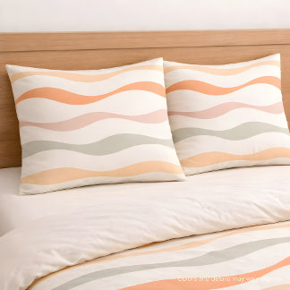 Soft Boho Wave Stripe Pattern Kissenbezug