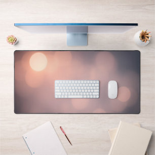 Soft Bokeh Glow Desk Mat - Ästhetisches Pink & Pea Schreibtischunterlage