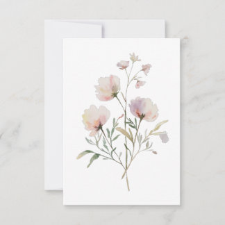 Soft Botanica Floral Dankeschön-Karte Dankeskarte