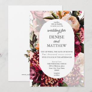 Soft Botanical Wedding Einladung