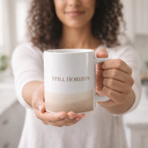 Soft Brown Horizon Classic Mug, 11 oz