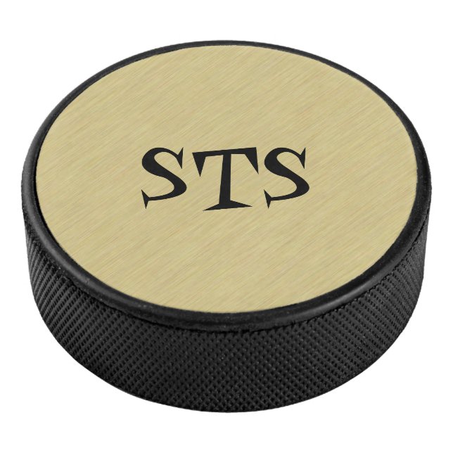 Soft Brushed Gold Eishockey Puck (3/4)