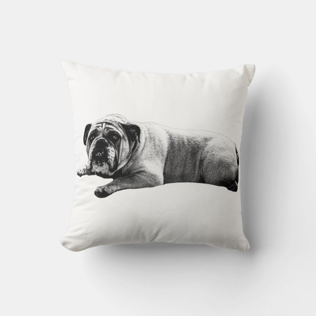 Soft Bulldog Erholung Kissen (Vorderseite)